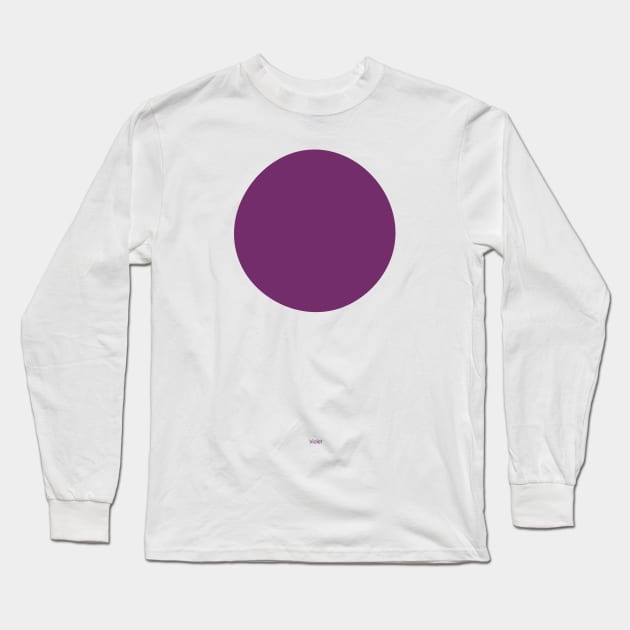 Circular - Crayola Violet Long Sleeve T-Shirt by Eugene and Jonnie Tee's